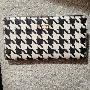 Kate Spade Darcy Slim Houndstooth Bilfold Wallet